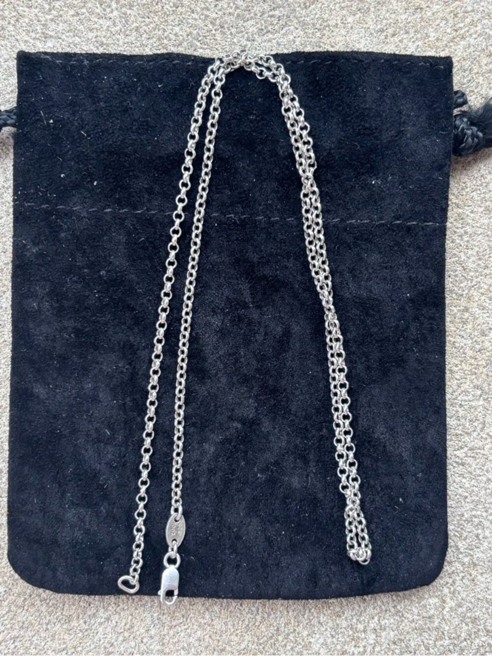 Chrome Hearts 925 Roll Chain Necklace Silver